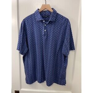 Daniel Cremieux Classics Men's Blue Sailboat Nautical Print Polo Shirt Size XL